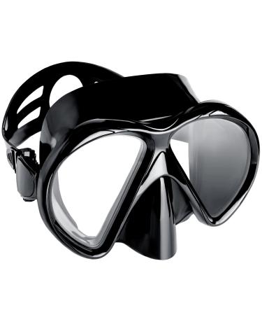 EWPJDK Snorkeling Gear for Adults HD Snorkel Mask, Anti-Fog Scuba Mask Premium Snorkel Mask Adult Tempered Glass Snorkel Diving Mask, Snorkeling Dive Mask, Scuba Diving Goggles, Scuba Diving Mask, Swim Googles Black