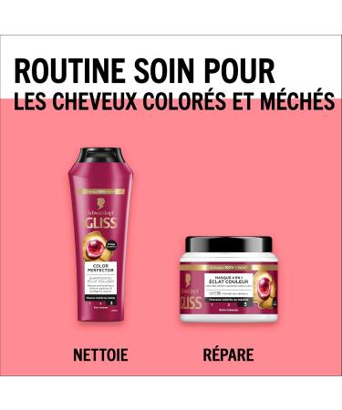 Schwarzkopf - GLISS - 4in1 Mask - Color Radiance - Cranberry Extract - Haptiq System - Creates Micro-Capillary Bonds - Colored or Highlighted Hair - Intense Care - Nourishes & Repairs - 400ml - Buy Online on GoSupps.com