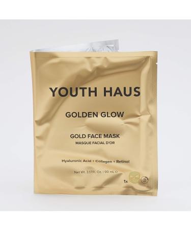 SKIN GYM Youth Haus 24K Gold Face Mask Collagen & Hyaluronic Acid Infused for Youthful Radiance | Retinol & Bakuchiol Restorative Mask | International Shipping Available - Buy Online on GoSupps.com