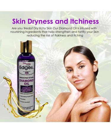 Hicks Edges Natural Hair & Scalp Diamond Oil | Breakage Prevention & Itch Relief | Long-Lasting Shine Hair Treatment - Shop Internationally - Buy Online on GoSupps.com