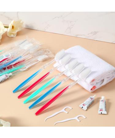 Maxcheck 300 Sets Disposable Toothbrushes with Toothpaste & Dental Floss - Bulk Travel Toothbrush Set for Hotels & Homeless Supplies - Buy Online on GoSupps.com