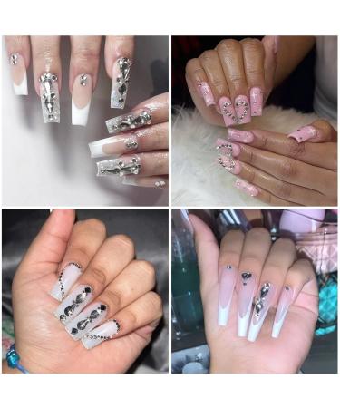 2530Pcs Crystal Clear Nail Rhinestones Set - Multi Shapes White Gems + Round Glass Beads for Nail Art, Makeup, Crafts - Buy Online on GoSupps.com