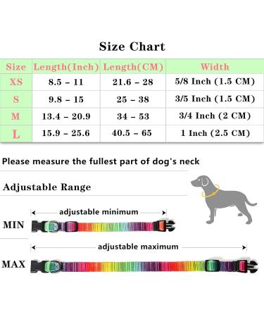 Shop Heele Adjustable Dog Collar - Patterned Comfort for Puppies & Dogs | Rainbow Design XS Size (21.6-28cm) - Buy Online on GoSupps.com
