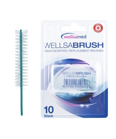 Wellsamed Wellsabrush 10 pieces interdental brushes size: M ISO 1: 0.45 mm brush size: 2.5 mm/medium for effective cleaning of interdental spaces M 1 piece (10 pack)