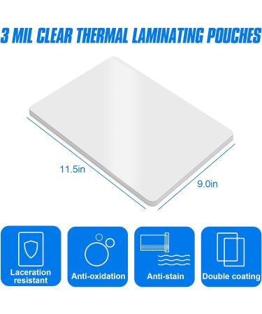 HERKKA 200 Pack Laminating Sheets Holds 8.5 x 11 Inch Sheets 3 Mil Clear Thermal Laminating Pouches 9 x 11.5 Inch Lamination Sheet Paper for Laminator Round Corner Letter Size - Buy Online on GoSupps.com