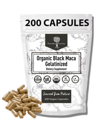 Organic Gelatinized Black Maca  3X Stronger 200 Maca Root Capsules for Men and Black Maca Root for Women  Natural Energy Supplement for Focus - Stamina and Endurance Supplements 200 Count (Pack of 1) - Buy Online on GoSupps.com