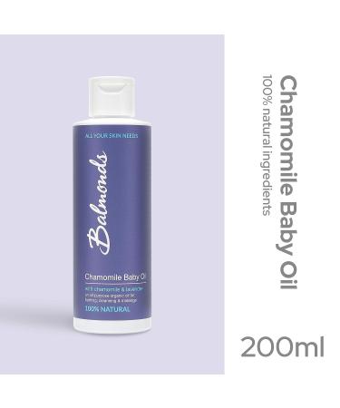 Chamomile Baby Oil 200ml - Balmonds Baby Bath Oil & Moisturizer with Chamomile & Lavender - For Dry Skin - Unscented & Vegan-friendly - Buy Online on GoSupps.com
