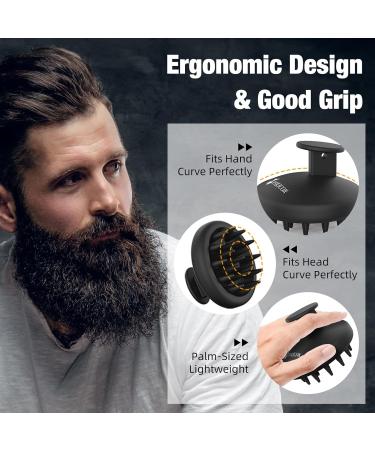 Vicicon Scalp Massage Brush - 100% Silicone Hair & Beard Massager for Growth & Deep Cleaning - Ideal Scalp Shampoo Brush - Buy Online on GoSupps.com