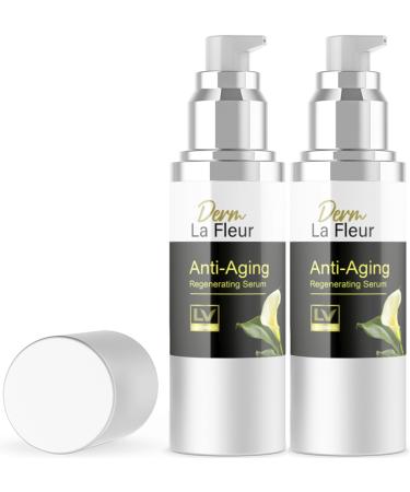 2 Pack - Derm La Fleur Anti- Aging Serum - Derm La Fleur Plus Derm La Fleur Luxe 2 Bottles Serum For 2 Months Derma Fleur Moisturizing Skin Conditioner.