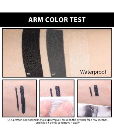 Wekuw 2 pieces eyeliner waterproof kajal marker black quickdrying wiperesistant gel eyeliner eyeliner eyeliner makeup for the ideal eyeliner a daily long - Buy Online on GoSupps.com