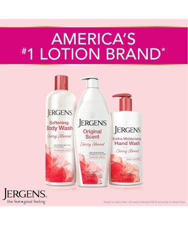 Jergens Original Scent Dry Skin Body Lotion Hand and Body Moisturizer Cherry Almond Essence Dermatologist Tested 21 Oz Pack of 3 - Buy Online on GoSupps.com