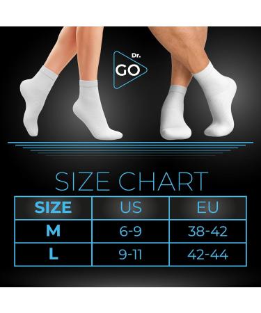 Dr. GO Neuropathy Socks for Men - 100% Seamless Diabetic Socks 12 Pairs in Black & White - Size 9-11 - Buy Online on GoSupps.com