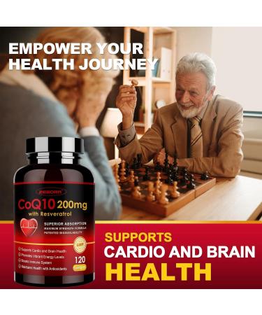 ZEBORA CoQ10-200mg with Trans-Resveratrol, PQQ & Vitamin E - High Absorption Coenzyme-Q10 with BioPerine - Powerful Antioxidant for Heart & Energy-Production,120 Veggie Capsules 120 Count (Pack of 1) - Buy Online on GoSupps.com