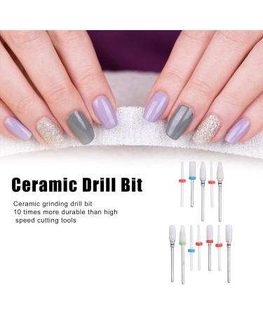 12 Pieces Ceramic Nail Mill Bits Professional Electric Nail Drill Bits for Removing Nail Polish and Gel Electric Manicure Pedicure Nail File Bits - Buy Online on GoSupps.com