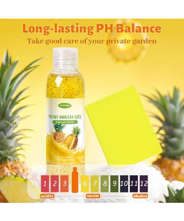 2 PCS Yoni Wash Bar Soap for Women - pH Balanced Intimate Cleanser Odor Eliminator Moisturizing Pineapple Body Wash - Buy Online on GoSupps.com