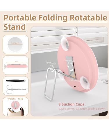 5X Magnifying Mirror with Light Large 5x Makeup Magnifying Mirror Lighted 5x Magnification Mirror with Adjustable Stand & Suction Cup 6inch Travel Magnifying Mirror Compact 5x LED Magnifying Mirror Pink 5X - Buy Online on GoSupps.com