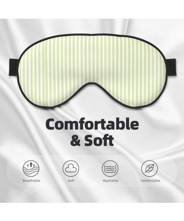 Classic Green Striped Soft Eye Mask for Sleep | Travel Sleep Eye Mask for Men & Women - Buy Online on GoSupps.com