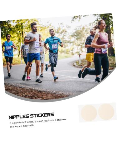 Shop Hapinary 50 Pair Nipple Stickers for Men | Breathable Nipple Pads & Accessories - 3.5x3.5cm - Buy Online on GoSupps.com