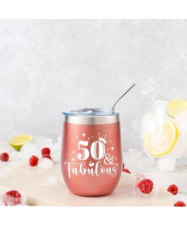 Yolidas 50th Birthday Personalised Gift Hamper for Women - Unique Gifts for Her, Best Friend, Mom, Wife, Sister - Pink 50th Birthday Celebration - Buy Online on GoSupps.com