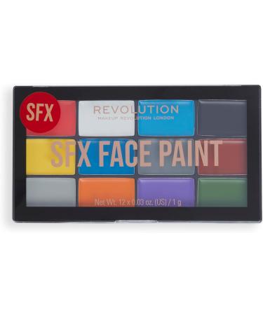 Revolution Beauty Creator SFX Face Paint Palette 12 Blendable & Buildable Creams Special Effects Halloween Face Paint Costume Makeup Vegan & Cruelty-Free - Buy Online on GoSupps.com