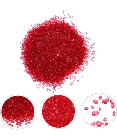 FRCOLOR 1 Transparent Colored Glass Sand Broken Glass Irregular Glass Manicure Jewelry Accessories Decorative Glass Sand (big Red) Glass Vases Decorative Glass Sands Miss Nail Bare Stone - Buy Online on GoSupps.com