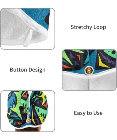 Abstract Sharks Hair Towel 2 Pack | Super Absorbent Quick Dry Hair Turbans for Women & Girls - Buy Online on GoSupps.com