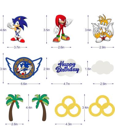 ALPXEL Blue Hedgehog Happy Birthday Cake Topper Cake Decorations Cartoon Themed Inspired Cake Decor Go Theme Party Cake Decor Glitter Kids Boys Girls Birthday Party Supplies (SS2) - Buy Online on GoSupps.com