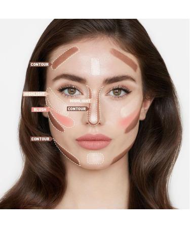 Contouring Makeup Stick Multi-Use Stick Lightweight Cream Blush All Day Wear Highlighter Shimmer Blush Makeup Stick for Face Eyes Lips Nose Forehead(#01) - Buy Online on GoSupps.com