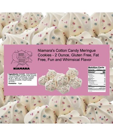 Niamara's Cotton Candy Meringue Cookies - 2oz Gluten-Free Fat-Free Low-Calorie Sweet Treat - Buy Online on GoSupps.com