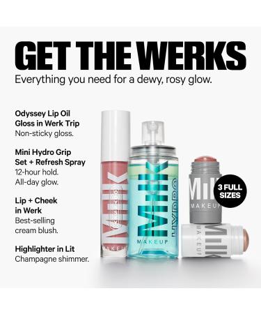 Milk Makeup The Werks Set - Rosy Glow Travel-Friendly Vegan Makeup | Cruelty-Free International Shipping - Buy Online on GoSupps.com