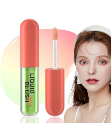 Liquid Blush For Cheeks - Hydrating Blush Oil Color Changing Lightweight Smudge Proof Pink Blush Skin Tint Long-Wearing Waterproof Liquid Blush For Cheek Matte Finish Rowces 01#