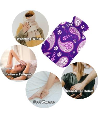 Naanle Hot Water Bottle - Paisley Traditional Oriental Design | 2L Heat Therapy for Back Pain Relief & Warmth - Buy Online on GoSupps.com