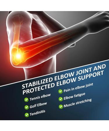 Ruilala Elbow Support for Men and Women 1 Pack Nonslip Elbow Brace Adjustable Compression Arm Sleeve for Left and Right Hand Tennis Elbow Golfers Elbow Arthritis Tendonitis Weightlifting Orange S - Buy Online on GoSupps.com