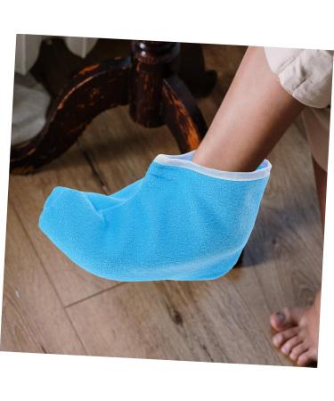 HONMEET 1 Pair Waxed Cotton Footmuffs Paraffin Wax Spa Foot Covers Paraffin Bath Bags Paraffin Refills Liners Foot Spa Wrapping Cover Moisturizing Socks Foot Spa Booties Polyester 26.50X19.00X1.00CM Blue - Buy Online on GoSupps.com