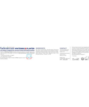 HENKEL Vademecum Tooth Whitening & Plants 75 ml - Enhance Your Smile | International Shipping Available - Buy Online on GoSupps.com