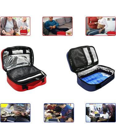 Insulin Cooler Travel Case - Diabetic Medication Cooler Bag with 4 Ice Packs (Blue) - Buy Online on GoSupps.com