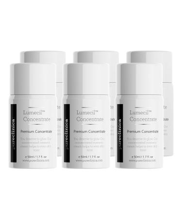 pureclinica Lumecil Pack of 6 Concentrated Skin Lightening Bottles from Brown to White. The most intense skin whitening solution. Extra strength version of the skin lightening cream. SKU: LSOx6