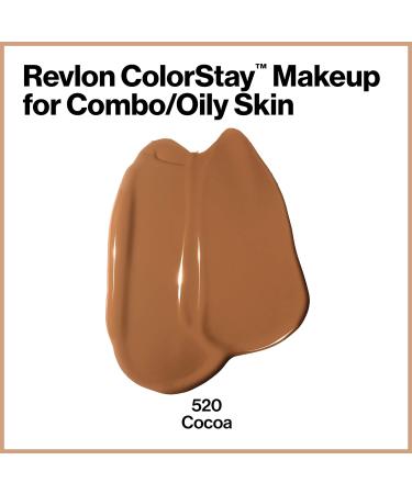 Revlon Colorstay Liquid Foundation Cocoa 520 - Medium-Full Coverage, Matte Finish, SPF 15 - 30ml (Pack of 1) - Buy Online on GoSupps.com