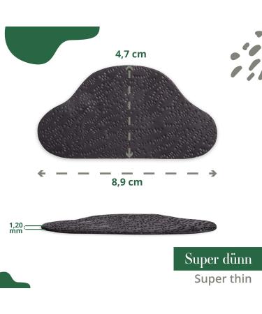 Sulpo 4 Pairs Real Leather Heel Cushions - Anti-Slip Heel Pads for Shoe Protection & Repair - Bladder & Friction Relief - Self-Adhesive Pecari Black - Buy Online on GoSupps.com
