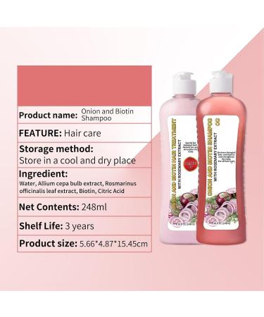  G n rique 250 ml Onion Biotin Rosemary Shampoo Strengthening Hair Cleanser Supports Thicker Hair Growth Deep Nourishment Formula Shampoo and Conditioner for All Hairs Types - Buy Online on GoSupps.com