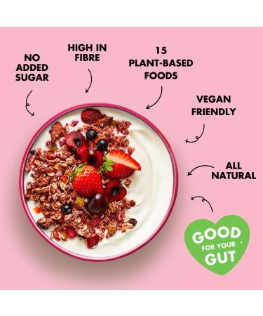 Bio&Me: Super Berry Gut-Loving Granola 5-Pack (5 x 360g Total) / Vegan No Added Sugar High Fibre Breakfast - Buy Online on GoSupps.com