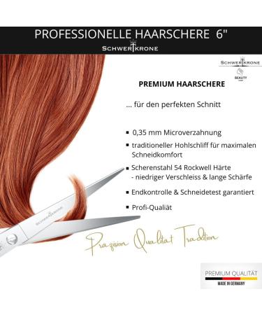 Premium Schwertkrone Hair Cutting Scissors - Stainless Steel Hairdressing Scissors Made in Germany Right-Handed Silver Finish - International Shipping Available - Buy Online on GoSupps.com