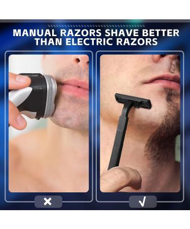 200 Pcs Twin Blade Disposable Razors - Stainless Steel Shaving Razor for Men and Women with Safety Cap - Ideal for Hotel, Camping, and Traveling - Black - Buy Online on GoSupps.com