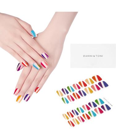 Danni & Toni Rainbow Glossy UV Gel Nail Foil - Self-Adhesive Half Hardened Nail Stickers (28 Pack) | Spotlight DE - Buy Online on GoSupps.com