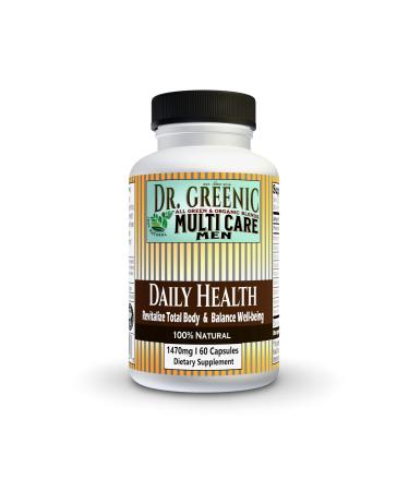 Dr. Greenic Multi Care for Men Daily Health. Multivitamin Revitalize Total Body & Balance Well-Being Boost Vitality and Muscle Support Heart Health