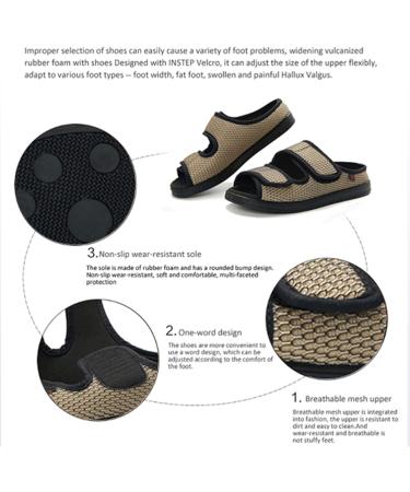 LEEWEE Wide Width Open Toe House Slippers for Conditions like Hammer Toe & Plantar Fasciitis - Black (Size 40) - Buy Online on GoSupps.com