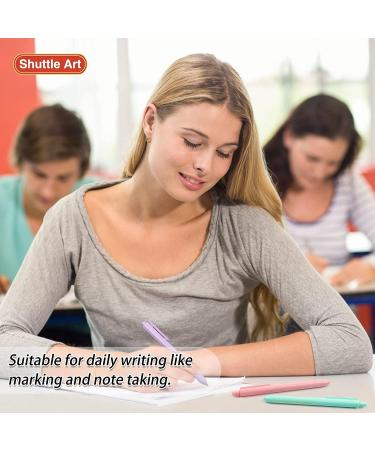 Shuttle Art Retractable Gel Pens - 8 Pastel Colors, 0.5mm Fine Point - Ideal for Writing, Drawing, Journaling - Quick Drying, Cute Design - Pack of 8 - Buy Online on GoSupps.com