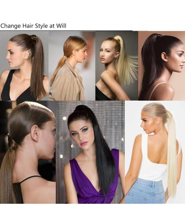 Cybelleza Clip-In Braid Hair Extensions | Long Voluminous Ponytail - Dark & Light Brown (55 cm) - Buy Online on GoSupps.com