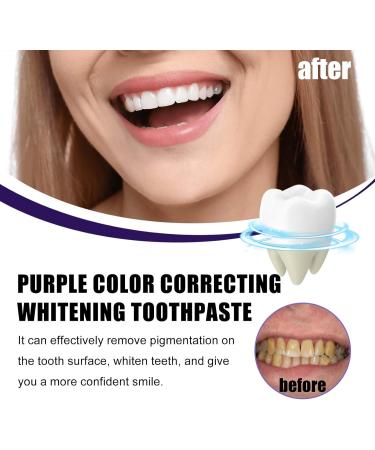 Purple Whitening Toothpaste Violet Teeth Whitening Oral Cleaning Toothpastes For Teeth Whitening Color Corrector Serum Included Teeth Whitening Booster (1) - Buy Online on GoSupps.com